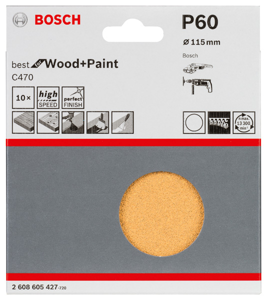 Schleifblatt-Set C470 best for Wood and Paint, K 60, 10er-Pack Produktbild img2 L