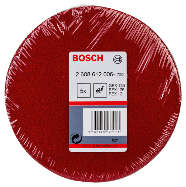Polierfilz für Exzenterschleifer, weich, Klett, 128 mm, 5er-Pack Produktbild img2 L