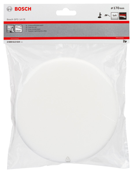 Schaumstoffscheibe weich (weiß), Ø 170 mm Produktbild img2 L