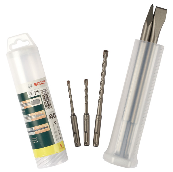 Meißel- und Hammerbohrer-Set mit SDS plus, 5-teilig, 5 - 8 Produktbild img1 L