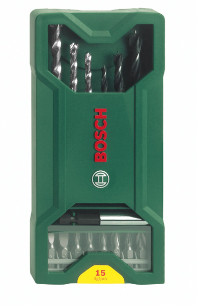 Mini-X-Line Mixed-Set, 15-teilig, 3 Stein-, 3 Holzbohrer, 8 Schrauberbits Produktbild img2 L