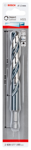 HSS Spiralbohrer mit Sechskantschaft 12,0 mm Produktbild img2 L