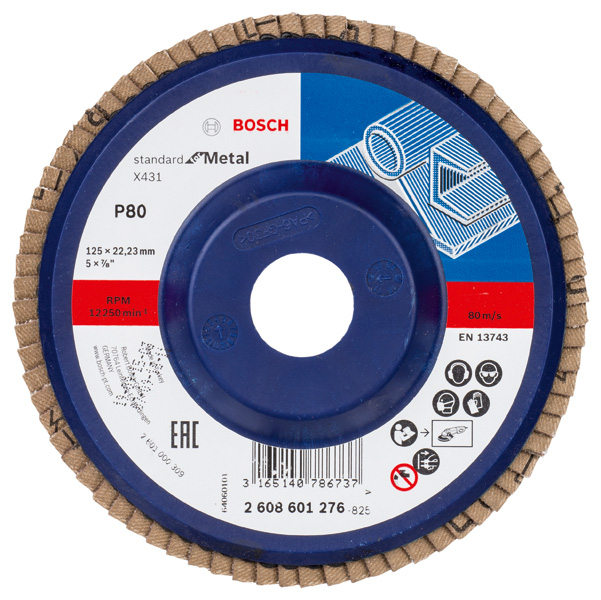 Fächerschleifscheibe X431 Standard for Metal, gerade, 125 mm, 80, Kunststoff Produktbild img1 L