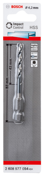 HSS-Hex-Schaft Spiralbohrer 4,2 mm Produktbild img2 L
