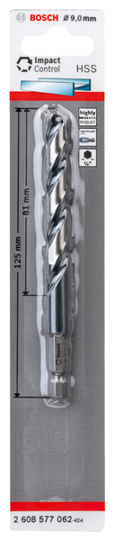 HSS Spiralbohrer mit Sechskantschaft 9,0 mm Produktbild img2 L