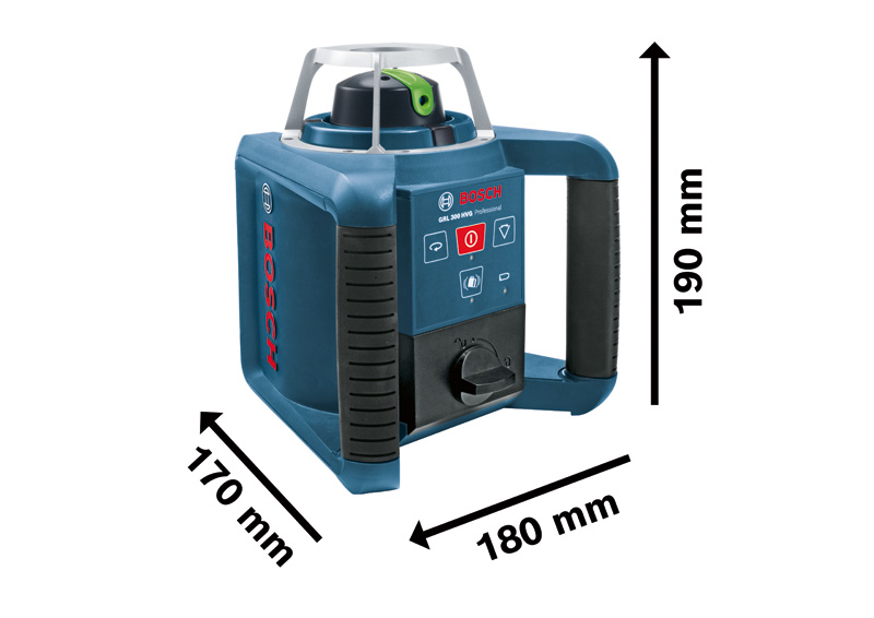 Rotationslaser GRL 300 HVG, 1 x 9 V-Blockbatterie (6LR61) im Handwerkerkoffer Produktbild img3 L