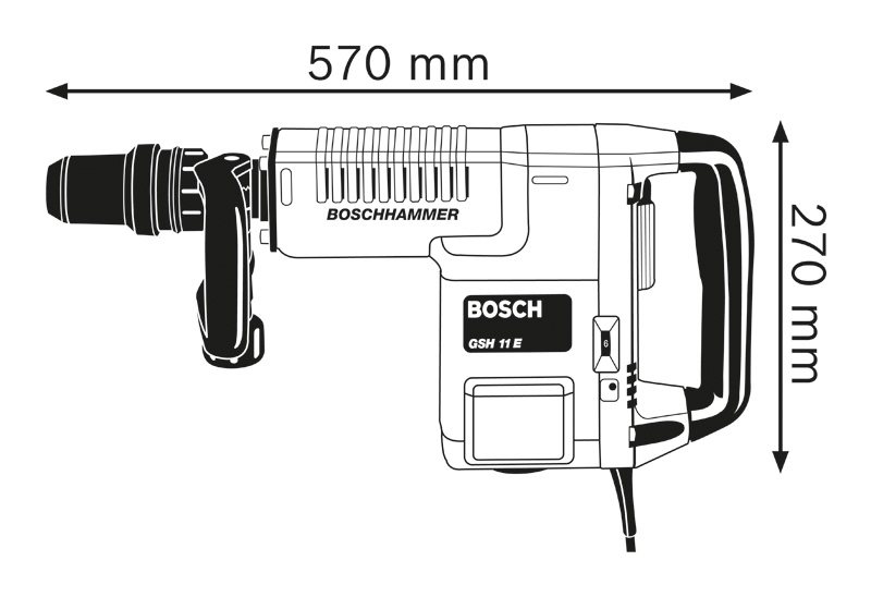 Schlaghammer mit SDS max GSH 11 E im Handwerkerkoffer Produktbild img3 L