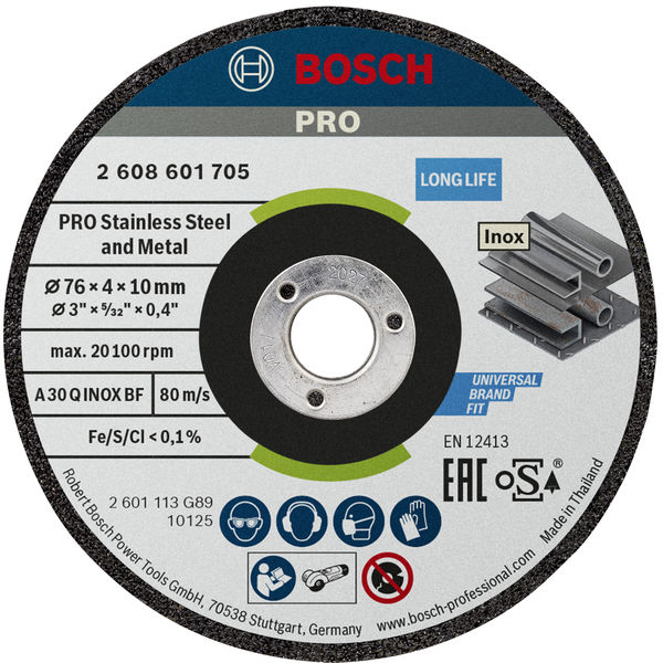 PRO&nbsp;Stainless Steel and Metal Schleifscheibe, 76 x 4 x 10&nbsp;mm Produktbild img1 L