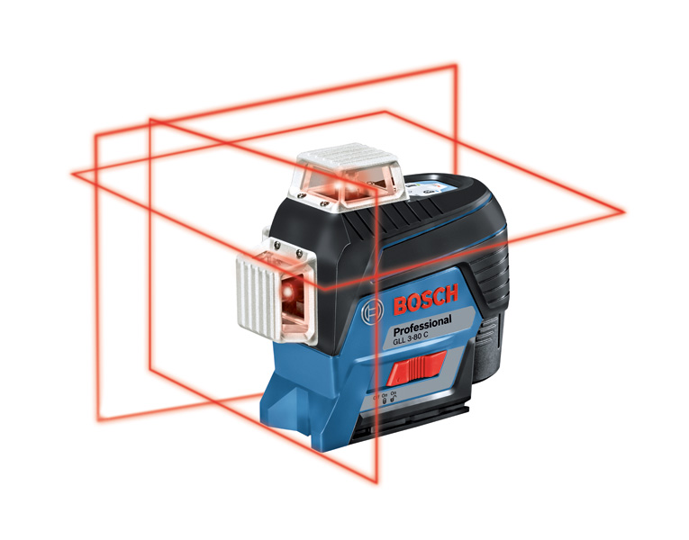 Linienlaser GLL 3-80 C, 4 x 1,5 V-LR6-Batterie + Baustativ BT 150 Professional Produktbild img2 L