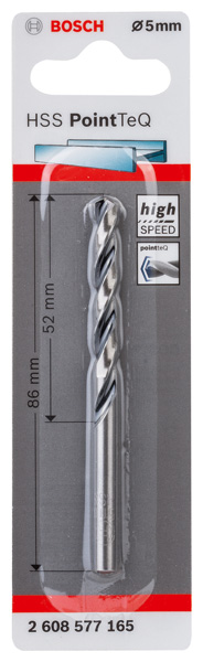 Metallspiralbohrer HSS PointTeQ, DIN 338, 5,0 mm, 1er-Pack Produktbild img2 L