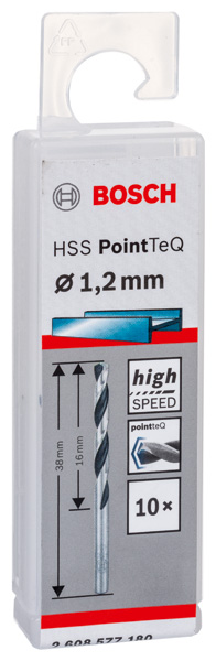 Metallspiralbohrer HSS PointTeQ, DIN 338, 1,2 mm, 10er-Pack Produktbild img2 L