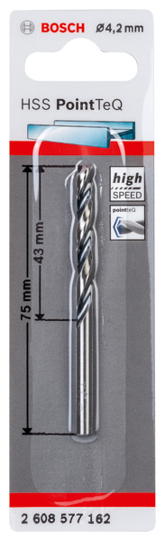 Metallspiralbohrer HSS PointTeQ, DIN 338, 4,2 mm, 1er-Pack Produktbild img2 L