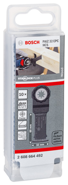 HCS Tauchsägeblatt PAIZ 32 EPC Wood, 60 x 32 mm, 10er-Pack Produktbild img2 L