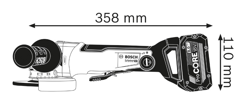 Akku-Winkelschleifer mit X-LOCK GWX 18V-10 PSC in L-BOXX Produktbild img3 L