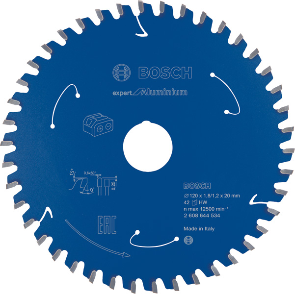 Kreissägeblatt für Akkusägen Expert for Aluminium, 120&nbsp;x&nbsp;1,8/1,2&nbsp;x&nbsp;20, 42&nbsp;Zähne Produktbild img1 L