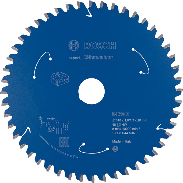 Kreissägeblatt für Akkusägen Expert for Aluminium, 140&nbsp;x&nbsp;1,8/1,3&nbsp;x&nbsp;20, 48&nbsp;Zähne Produktbild img1 L