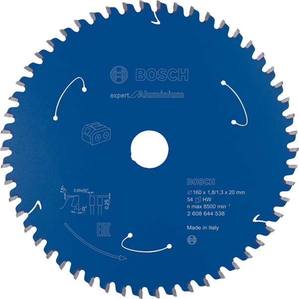 Kreissägeblatt für Akkusägen Expert for Aluminium, 160&nbsp;x&nbsp;1,8/1,3&nbsp;x&nbsp;20, 54&nbsp;Zähne Produktbild img1 L