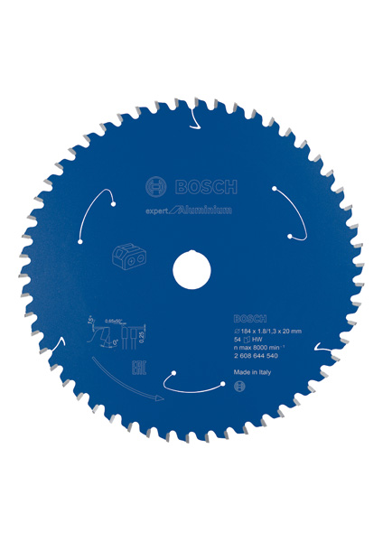 Kreissägeblatt für Akkusägen Expert for Aluminium, 184&nbsp;x&nbsp;1,8/1,3&nbsp;x&nbsp;20, 54&nbsp;Zähne Produktbild img1 L