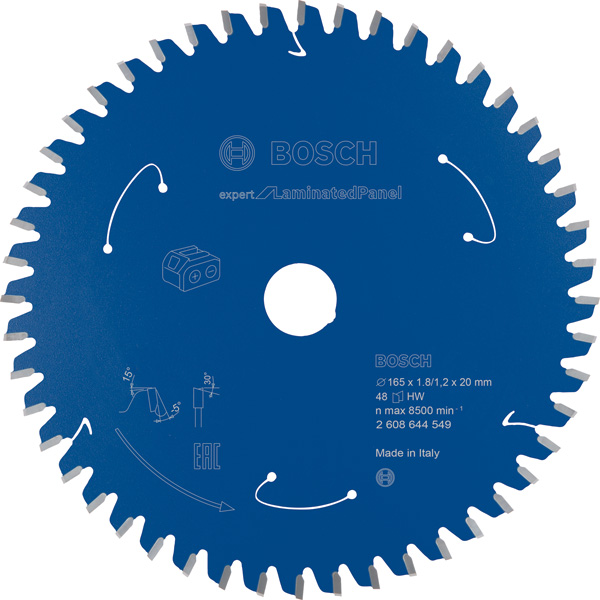 Kreissägeblatt für Akkusägen Expert for Laminated Panel, 165&nbsp;x&nbsp;1,8/1,2&nbsp;x&nbsp;20, T48 Produktbild img1 L