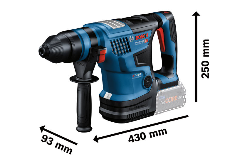 Akku-Bohrhammer BITURBO mit SDS plus GBH 18V-34 CF, 2 x Akku, Handwerkerkoffer Produktbild img3 L