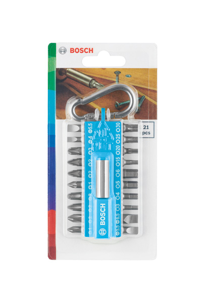 21-teiliges Schrauberbit-Set mit Snap-hook, Hellblau Produktbild img2 L