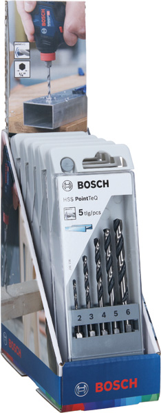 HSS PointTeQ Sechskantbohrer-Set in Schaukasten, 5-tlg., 2-6&nbsp;mm Produktbild img1 L