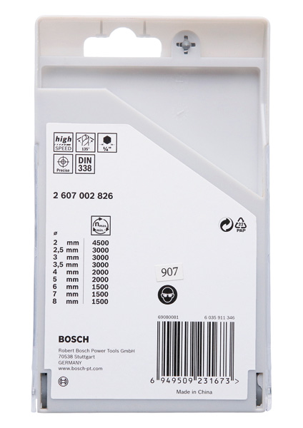 HSS PointTeQ Sechskantbohrer-Set, 9-tlg., 2-8&nbsp;mm Produktbild img3 L