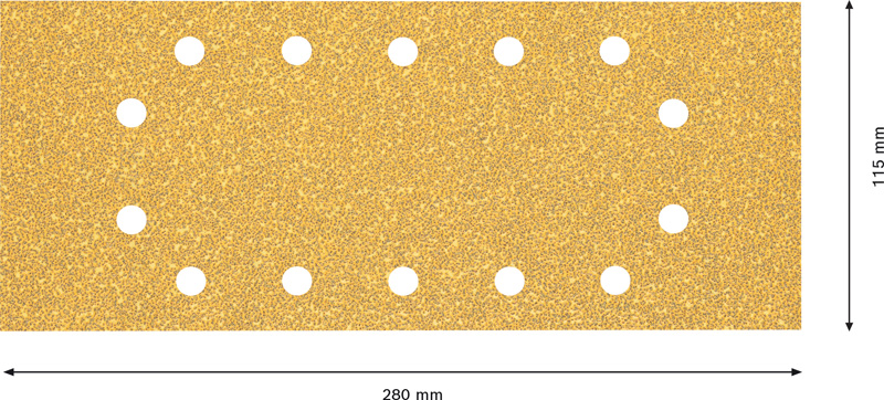 EXPERT C470 Schleifblatt, 115x280mm, K40, 14 Löcher, 10-tlg. Produktbild img5 L