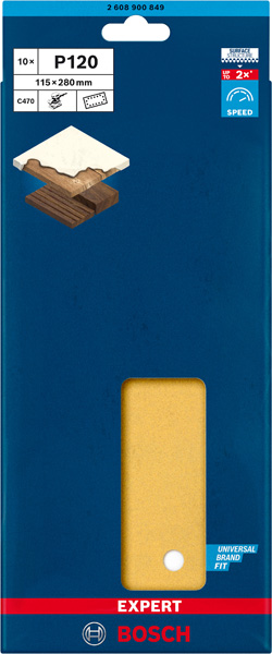 EXPERT C470 Schleifblatt, 115x280mm, K120, 14 Löcher, 10-tlg. Produktbild img3 L