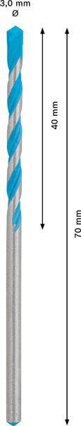 EXPERT CYL-9 Multi Construction Bohrer, 3x40x70 mm Produktbild img4 L