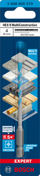 EXPERT HEX-9 Multi Construction Bohrer, 4x45x90 mm Produktbild img2 L