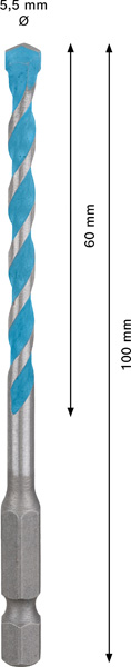 EXPERT HEX-9 Multi Construction Bohrer, 5.5x60x100 mm Produktbild img4 L