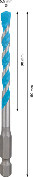 EXPERT HEX-9 Multi Construction Bohrer, 5.5x90x150 mm Produktbild img4 L