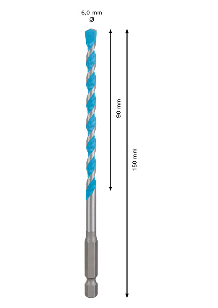 EXPERT HEX-9 Multi Construction Bohrer, 6x90x150 mm Produktbild img4 L