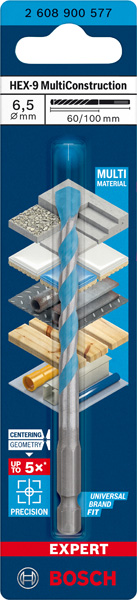 EXPERT HEX-9 Multi Construction Bohrer, 6.5x60x100 mm Produktbild img2 L