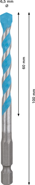 EXPERT HEX-9 Multi Construction Bohrer, 6.5x60x100 mm Produktbild img4 L
