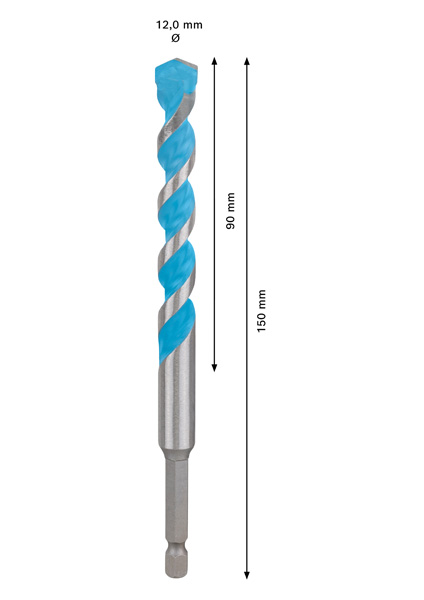 EXPERT HEX-9 Multi Construction Bohrer, 12x90x150 mm Produktbild img4 L