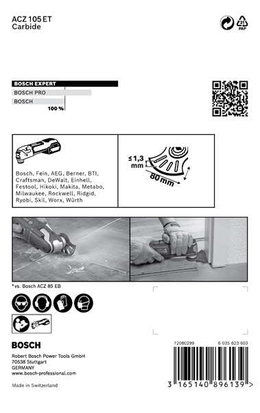 EXPERT ACZ 105 ET Multi Material Segmentsägeblatt Produktbild img3 L