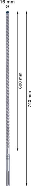 EXPERT SDS max-8X Hammerbohrer, 16x600x740 mm Produktbild img4 L