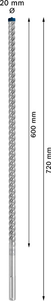 EXPERT SDS max-8X Hammerbohrer, 20x600x720 mm Produktbild img4 L