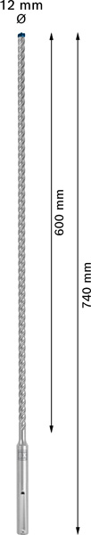 EXPERT SDS max-8X Hammerbohrer, 12x600x740 mm Produktbild img4 L