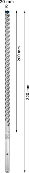 EXPERT SDS max-8X Hammerbohrer-Set, 18x400x540 mm, 5-tlg. Produktbild img4 L