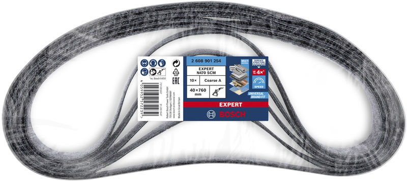 EXPERT N470 Schleifband, 40x760mm, grob, 10-tlg. Produktbild img2 L