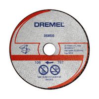 DREMEL® DSM20 Metall- und Kunststofftrennscheibe Produktbild img1 L