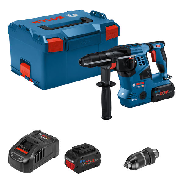 Akku-Bohrhammer mit SDS plus GBH 18V-28 CF, 2 x Akku ProCORE18V 8.0Ah in L-BOXX Produktbild img1 L