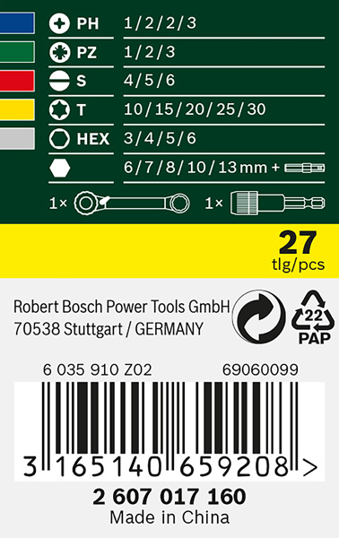 Schrauberbit- und Ratschen-Set, 27-teilig Produktbild img3 L