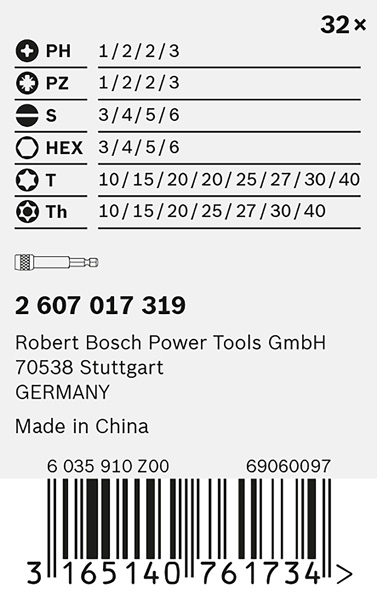 32-tlg. Schrauberbit-Set, PH, PZ, H, T Produktbild img3 L