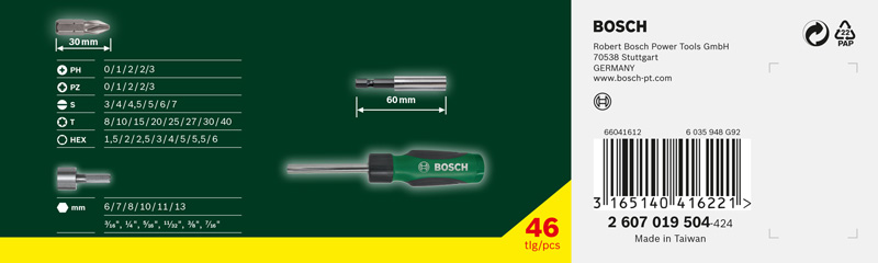 Schraubendreher-Set, 46-teilig, mit Bit Garage im Handgriff Produktbild img3 L