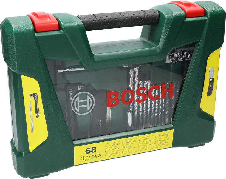 V-Line Bohrer- und Bit-Set, 68-teilig, Klappmesser, Magnetstab, Winkelschrauber Produktbild img2 L