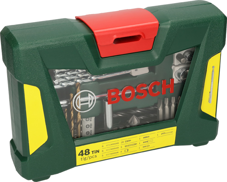 V-Line TiN-Bohrer- und Bit-Set, 48-teilig, mit Magnetstab und Kegelsenker Produktbild img2 L